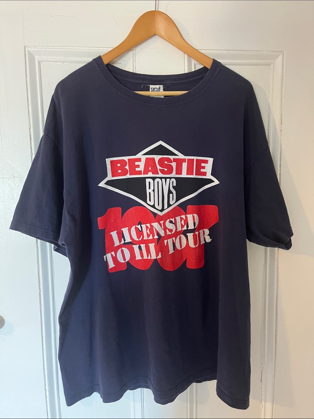 Vintage Beastie Boys 1987 "Licensed to Ill Tour" Navy Graphic Tour Tee